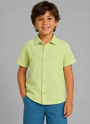 Trick Nick - Camisa Infantil com Botões Verde - TRICK NICK