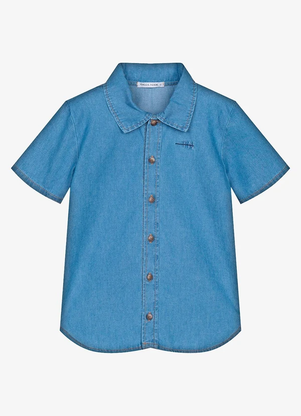 Trick Nick - Camisa Infantil de Botão Azul