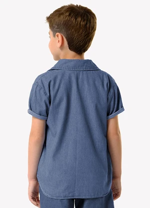 Trick Nick - Camisa Infantil de Botão Azul - TRICK NICK