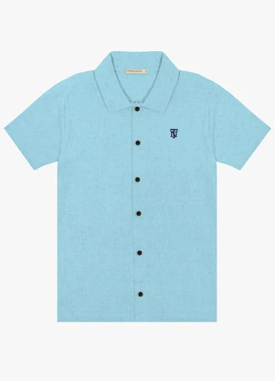 Trick Nick - Camisa Infantil em Linho Azul - TRICK NICK