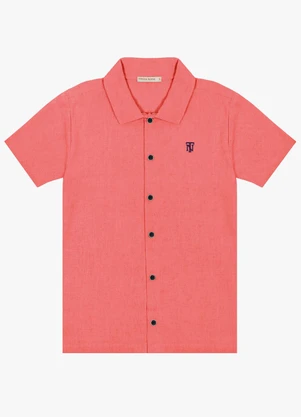 Trick Nick - Camisa Infantil em Linho Rosa - TRICK NICK