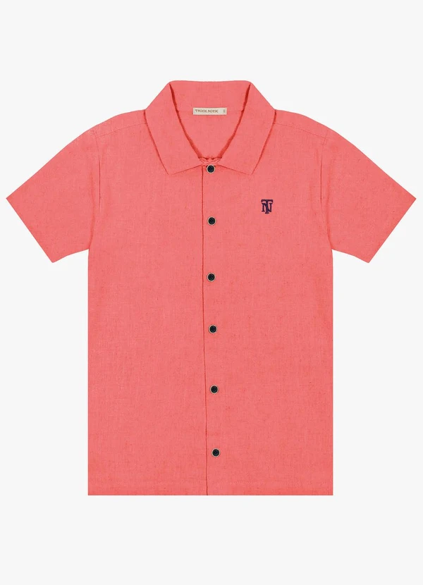 Trick Nick - Camisa Infantil em Linho Rosa