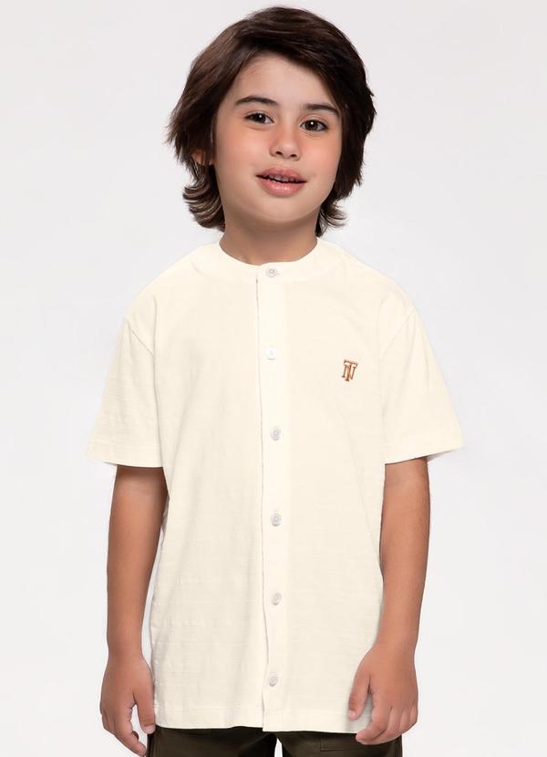 Trick Nick - Camisa Infantil em Meia Malha Bege