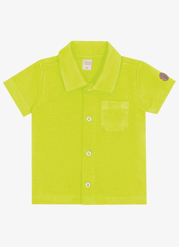 Trick Nick - Camisa Infantil em Meia Malha Listrada Verde