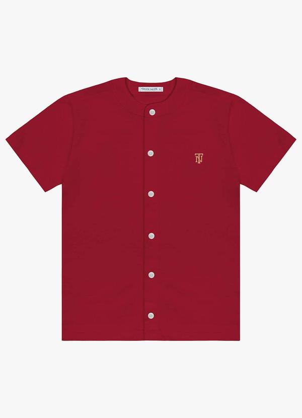 Trick Nick - Camisa Infantil em Meia Malha Vermelho