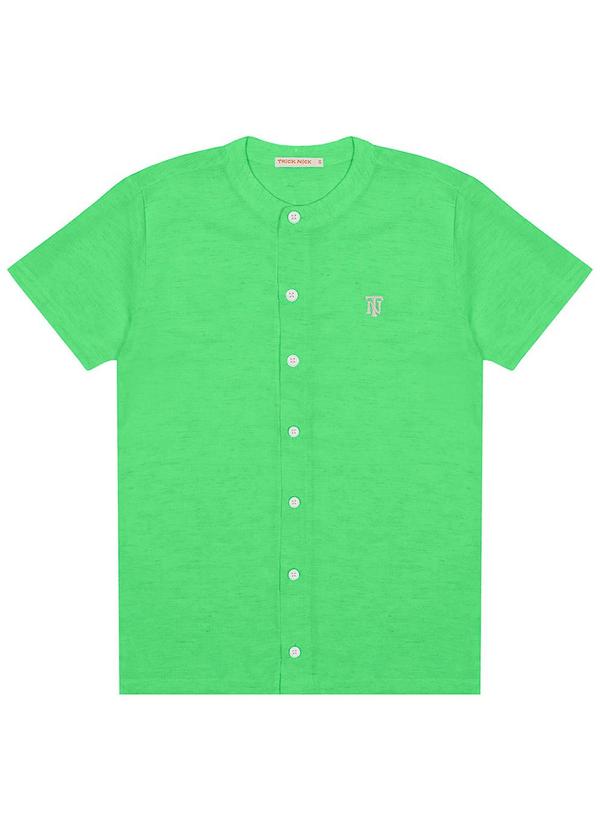 Trick Nick - Camisa Infantil em Viscolinho Verde