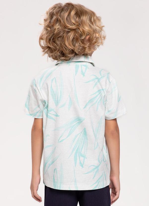 Trick Nick - Camisa Infantil Estampa Folhagens Azul 2