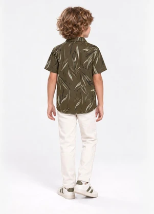Trick Nick - Camisa Infantil Estampa Folhagens Verde - TRICK NICK