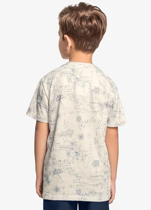 Trick Nick - Camisa Infantil Estampada Bege - TRICK NICK