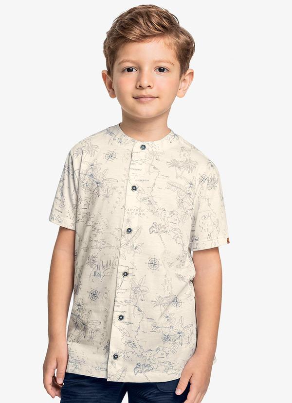 Trick Nick - Camisa Infantil Estampada Bege 1