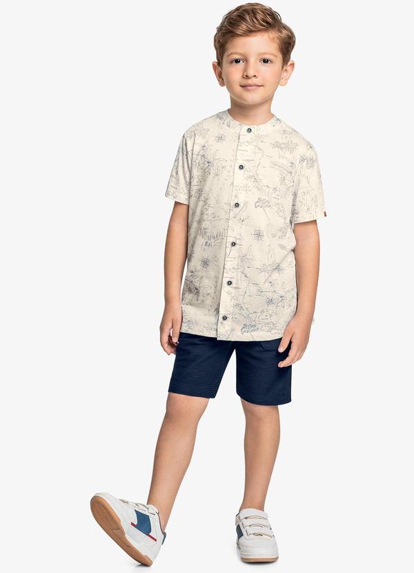 Trick Nick - Camisa Infantil Estampada Bege 3