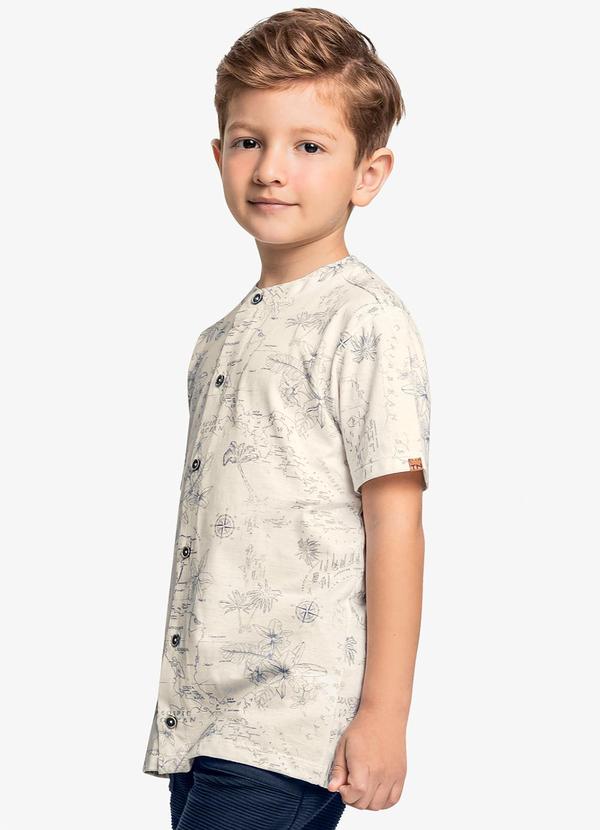 Trick Nick - Camisa Infantil Estampada Bege 4