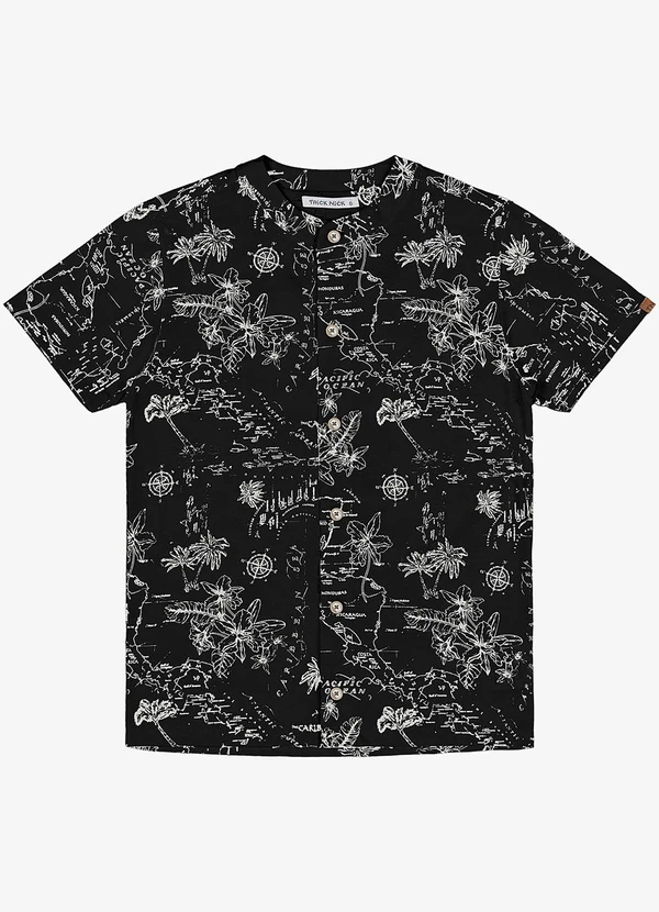 Trick Nick - Camisa Infantil Estampada Preto