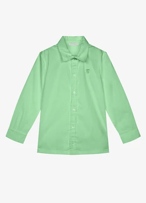 Trick Nick - Camisa Infantil Manga Longa Masculina Verde - TRICK NICK
