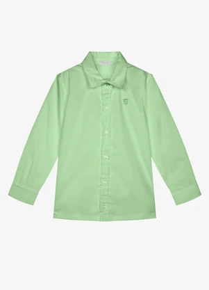 Trick Nick - Camisa Infantil Manga Longa Masculina Verde - TRICK NICK