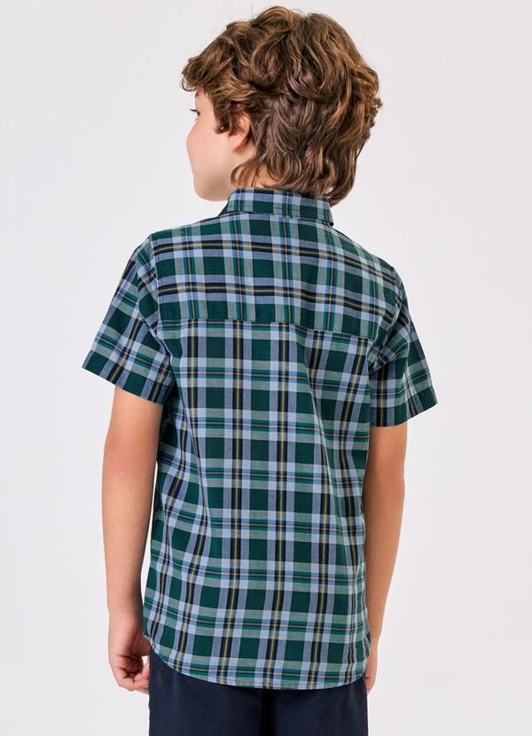 Trick Nick - Camisa Infantil Masc Tricoline Xadrez Verde 2