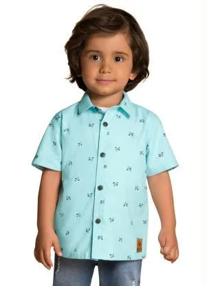 Milon - Camisa Infantil MeninoAzul - MILON