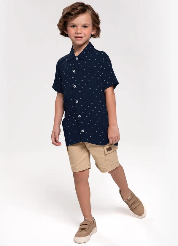 Trick Nick - Camisa Infantil Masculina Azul 3