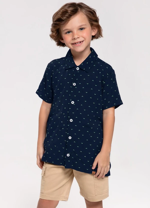 Trick Nick - Camisa Infantil Masculina Azul 4