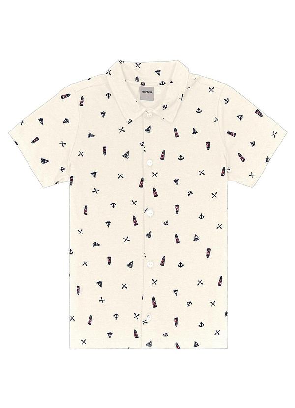 Rovi Kids - Camisa Infantil Menino Bege 1
