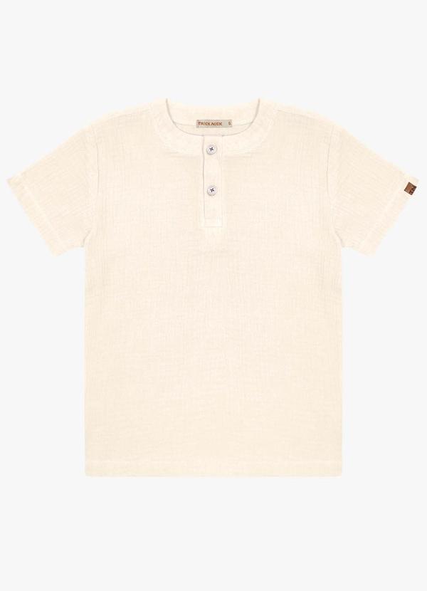 Trick Nick - Camisa Infantil Masculina Bege