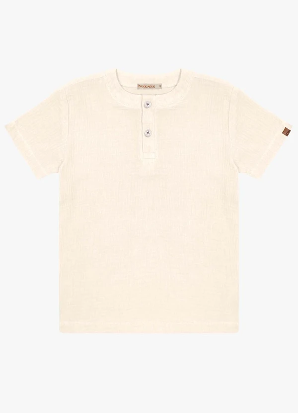 Trick Nick - Camisa Infantil Masculina Bege
