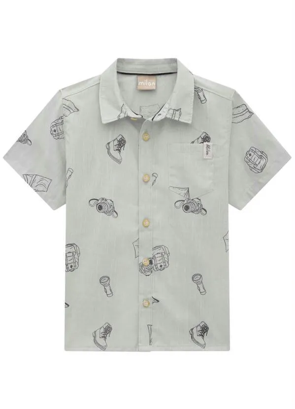 Milon - Camisa Infantil MeninoCinza 3