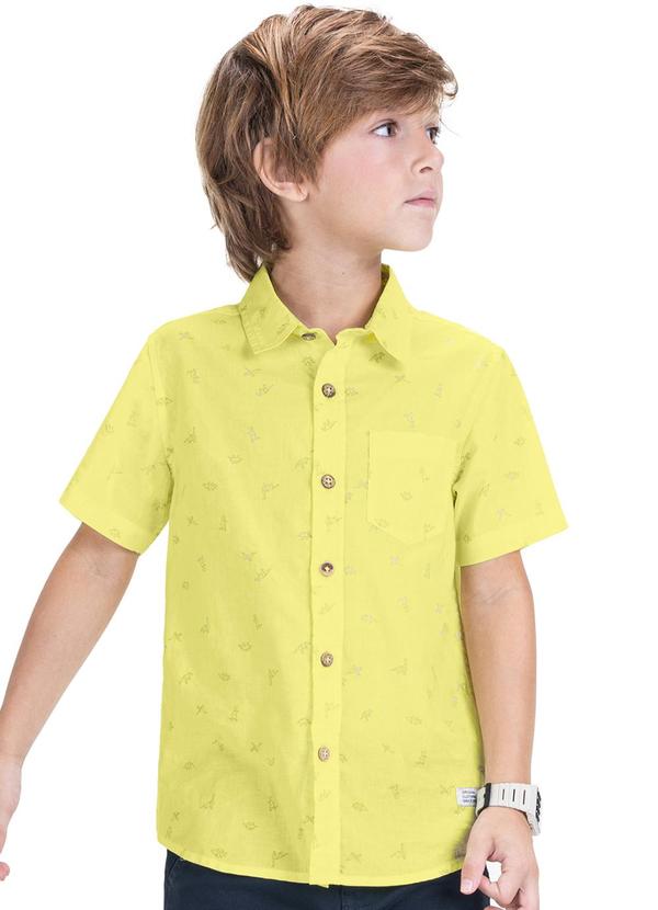 Trick Nick - Camisa Infantil Masculina com Botões Cinza