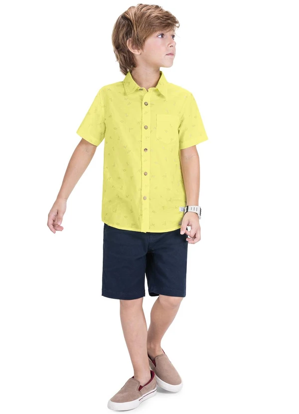 Trick Nick - Camisa Infantil Masculina com Botões Cinza 3