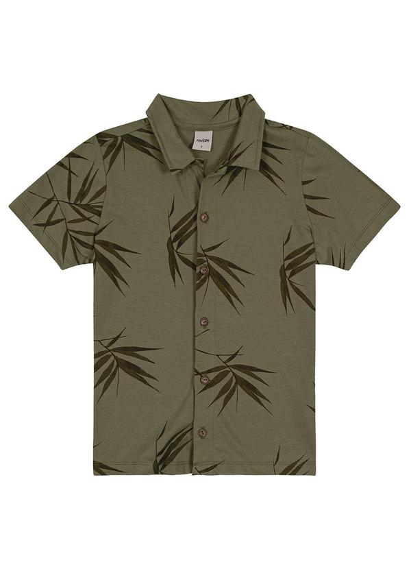 Rovi Kids - Camisa Infantil Menino com Botões Verde 4