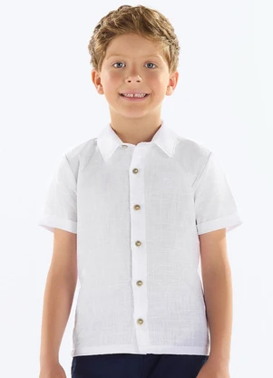 Quimby - Camisa Infantil Masculina Cotton Branco - QUIMBY