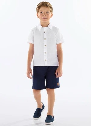 Quimby - Camisa Infantil Masculina Cotton Branco - QUIMBY