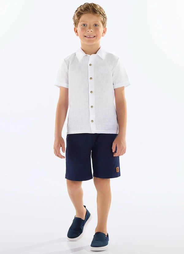 Quimby - Camisa Infantil Masculina Cotton Branco 2