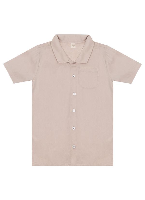 Trick Nick - Camisa Infantil Masculina em Viscose Bege