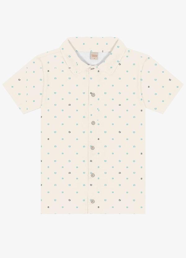 Trick Nick - Camisa Infantil Menino em Viscose Bege