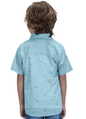 Trick Nick - Camisa Infantil Masculina Estampada Azul - TRICK NICK