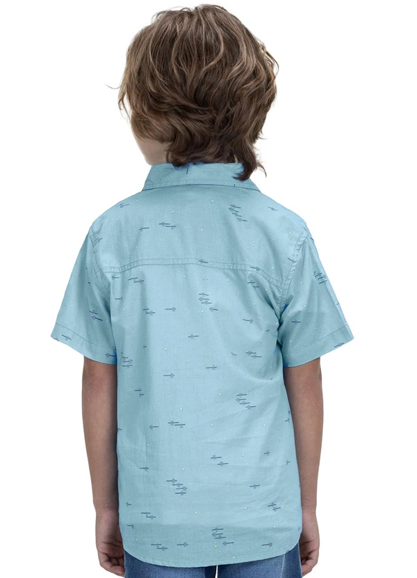 Trick Nick - Camisa Infantil Masculina Estampada Azul 2