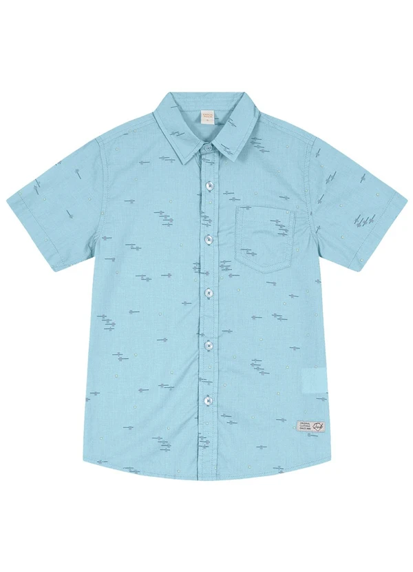 Trick Nick - Camisa Infantil Masculina Estampada Azul 4