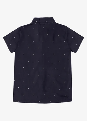 Trick Nick - Camisa Infantil Masculina Gola Dupla Azul - TRICK NICK