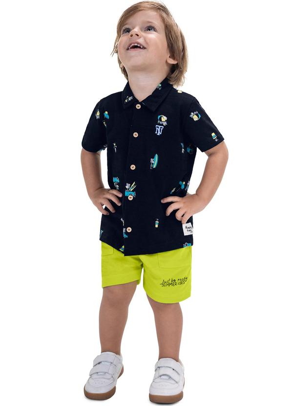 Trick Nick - Camisa Infantil Masculina Meia Malha Azul 2