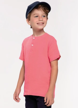 Trick Nick - Camisa Infantil Masculina Rosa - TRICK NICK
