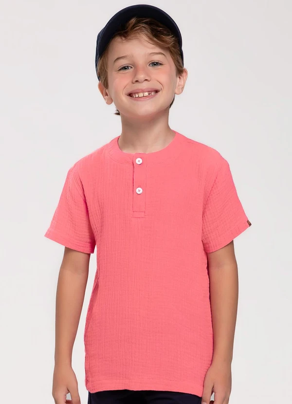 Trick Nick - Camisa Infantil Masculina Rosa 4