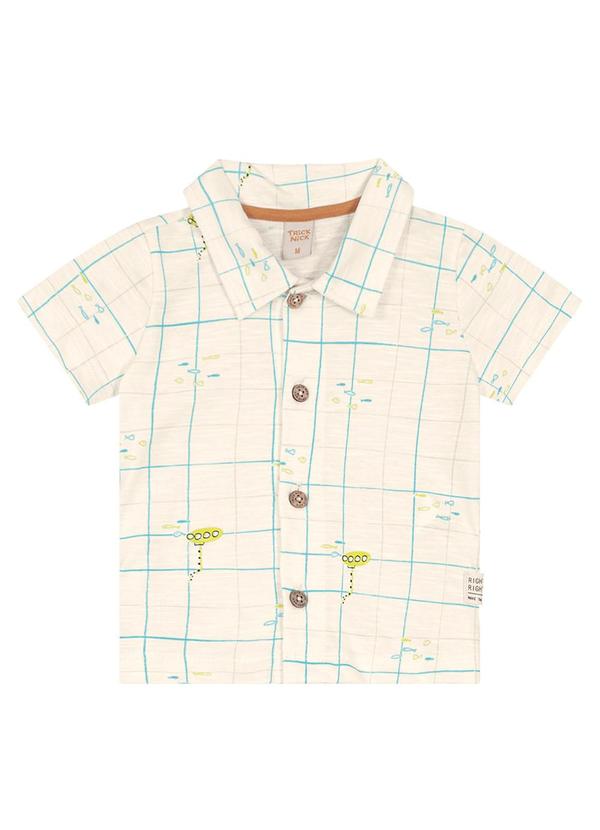 Trick Nick - Camisa Infantil Masculina Submarino Bege