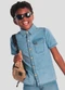 Brandili - Camisa Infantil Menino em Jeans Azul - variação: Azul
