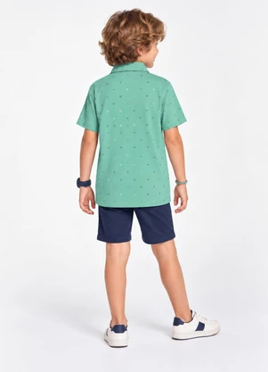 Trick Nick - Camisa Infantil Menino em Viscose Verde - TRICK NICK