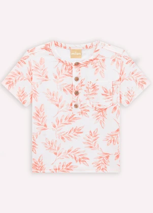 Camisa Infantil Menino Folhagem Milon (Off White) - MILON