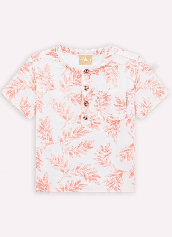 Milon - Camisa Infantil Menino Folhagem Milon Off White