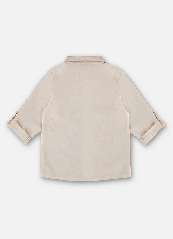 Up Baby - Camisa Infantil para Menino Bege 4