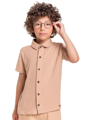 Quimby - Camisa Infantil para Menino Marrom - QUIMBY