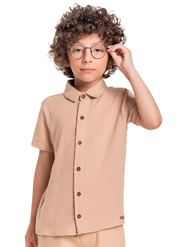 Quimby - Camisa Infantil para Menino Marrom